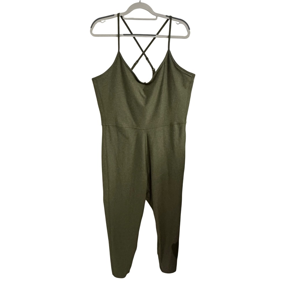 Old Navy Cloud+ Go-Dry Jumpsuit Adjustable Crisscross Straps Womens XXL Green